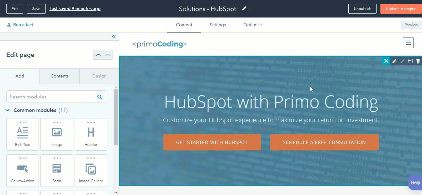 CMS Hub Website Development